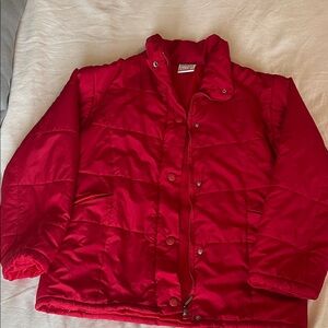 Women's Vibrant Red Puffer Jacket